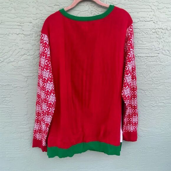 Rockin' Around Women's 2XL Light-Up Christmas Cardigan Sweater - Picture 4 of 13
